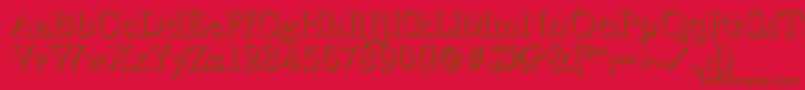 Czcionka BaskeroldshadowMediumRegular – brązowe czcionki na czerwonym tle