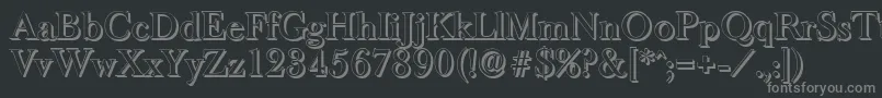 BaskeroldshadowMediumRegular Font – Gray Fonts on Black Background