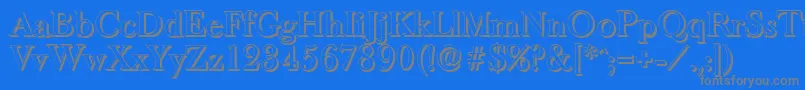 Шрифт BaskeroldshadowMediumRegular – серые шрифты на синем фоне