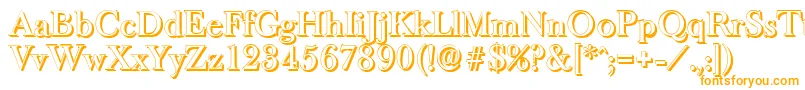 BaskeroldshadowMediumRegular-Schriftart – Orangefarbene Schriften