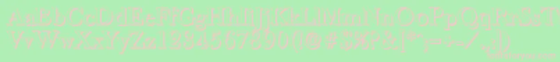 BaskeroldshadowMediumRegular-Schriftart – Rosa Schriften auf grünem Hintergrund