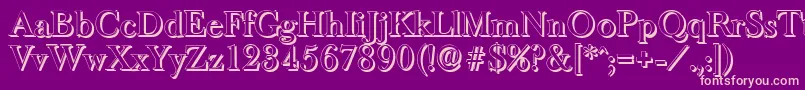 BaskeroldshadowMediumRegular-Schriftart – Rosa Schriften auf violettem Hintergrund