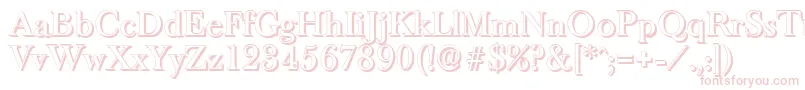 Шрифт BaskeroldshadowMediumRegular – розовые шрифты на белом фоне