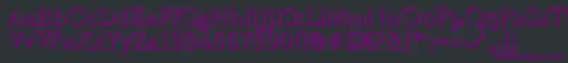 Шрифт BaskeroldshadowMediumRegular – фиолетовые шрифты на чёрном фоне