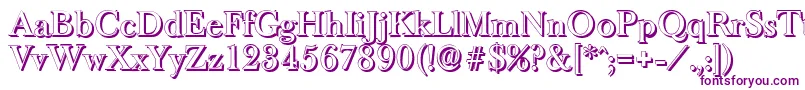BaskeroldshadowMediumRegular-fontti – violetit fontit valkoisella taustalla