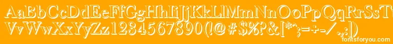 BaskeroldshadowMediumRegular Font – White Fonts on Orange Background