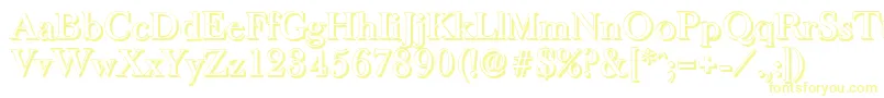 BaskeroldshadowMediumRegular-fontti – keltaiset fontit