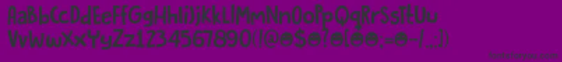 DkButterflyBall Font – Black Fonts on Purple Background