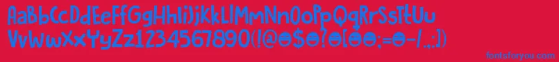 DkButterflyBall Font – Blue Fonts on Red Background