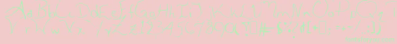 AleiaAbnormal Font – Green Fonts on Pink Background
