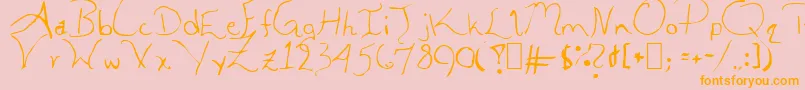 Шрифт AleiaAbnormal – оранжевые шрифты на розовом фоне