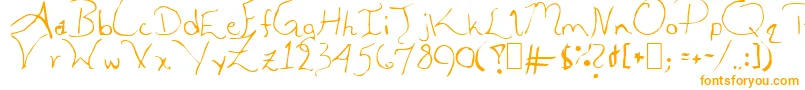AleiaAbnormal-Schriftart – Orangefarbene Schriften