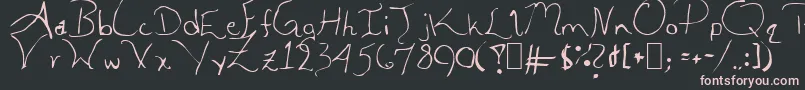 AleiaAbnormal Font – Pink Fonts on Black Background