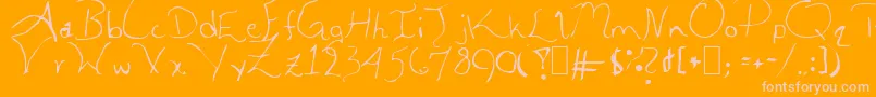 AleiaAbnormal Font – Pink Fonts on Orange Background