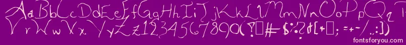 AleiaAbnormal Font – Pink Fonts on Purple Background