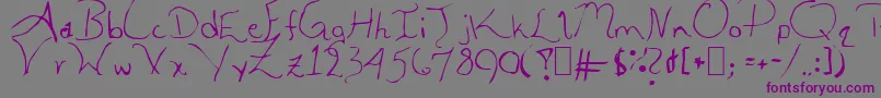 AleiaAbnormal Font – Purple Fonts on Gray Background