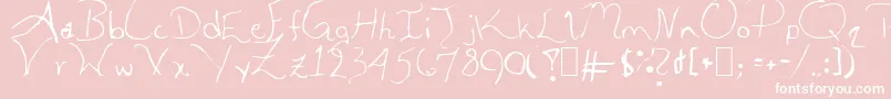 Шрифт AleiaAbnormal – белые шрифты на розовом фоне