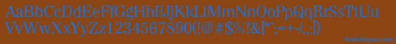 WichitaantiqueRegular Font – Blue Fonts on Brown Background