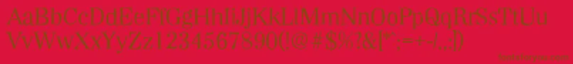 WichitaantiqueRegular-Schriftart – Braune Schriften auf rotem Hintergrund