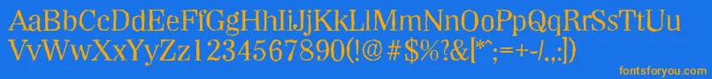 WichitaantiqueRegular Font – Orange Fonts on Blue Background