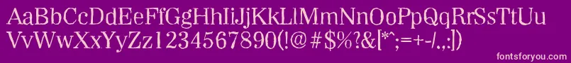 WichitaantiqueRegular Font – Pink Fonts on Purple Background