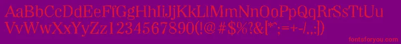 フォントWichitaantiqueRegular – 紫の背景に赤い文字