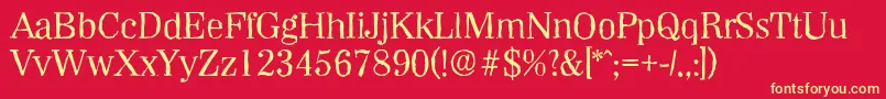 WichitaantiqueRegular Font – Yellow Fonts on Red Background