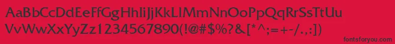 MusterLightSsiLight Font – Black Fonts on Red Background