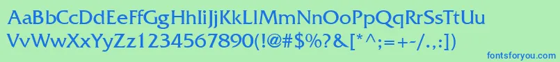 MusterLightSsiLight Font – Blue Fonts on Green Background