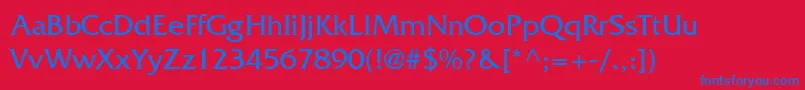 MusterLightSsiLight Font – Blue Fonts on Red Background