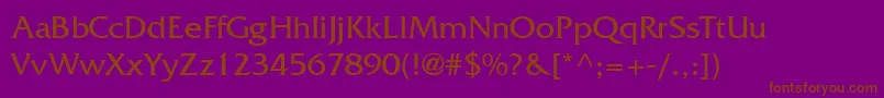 MusterLightSsiLight Font – Brown Fonts on Purple Background