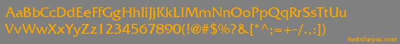 MusterLightSsiLight Font – Orange Fonts on Gray Background