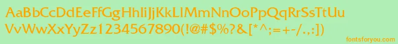 MusterLightSsiLight Font – Orange Fonts on Green Background