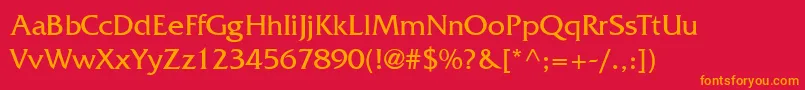 MusterLightSsiLight Font – Orange Fonts on Red Background