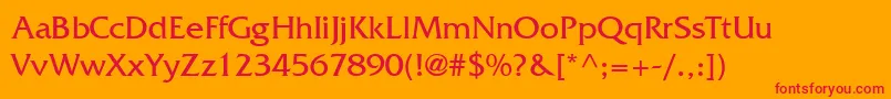 MusterLightSsiLight-Schriftart – Rote Schriften auf orangefarbenem Hintergrund