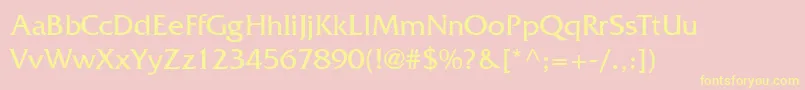 MusterLightSsiLight Font – Yellow Fonts on Pink Background