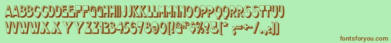 Chocolatedropsnf Font – Brown Fonts on Green Background