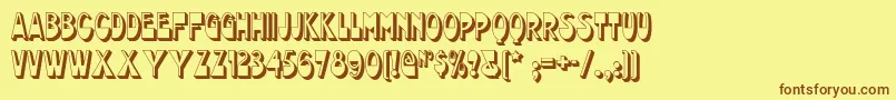 Chocolatedropsnf Font – Brown Fonts on Yellow Background