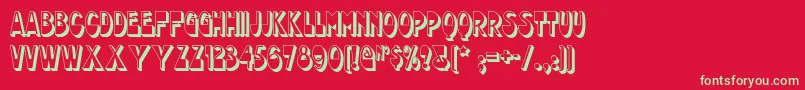 Chocolatedropsnf Font – Green Fonts on Red Background