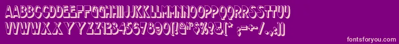 Chocolatedropsnf-Schriftart – Rosa Schriften auf violettem Hintergrund