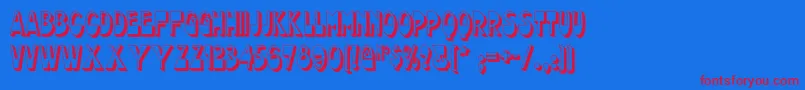 Chocolatedropsnf Font – Red Fonts on Blue Background