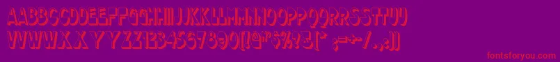 Chocolatedropsnf-Schriftart – Rote Schriften auf violettem Hintergrund