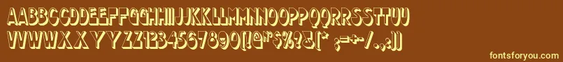 Шрифт Chocolatedropsnf – жёлтые шрифты на коричневом фоне