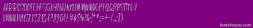 InTheDeepDarkWoods Font – Green Fonts on Purple Background