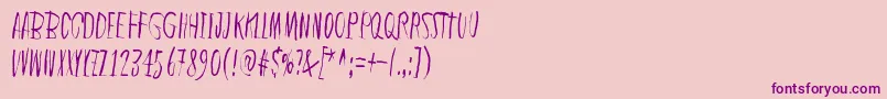 InTheDeepDarkWoods Font – Purple Fonts on Pink Background
