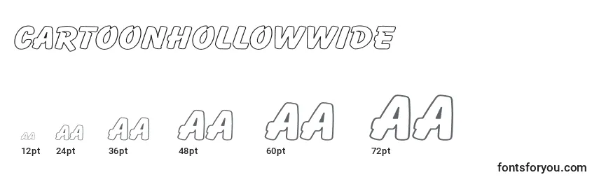 CartoonHollowWide Font Sizes
