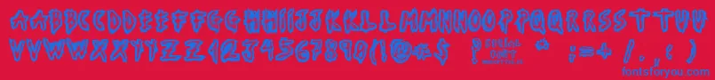 SerialFont Font – Blue Fonts on Red Background