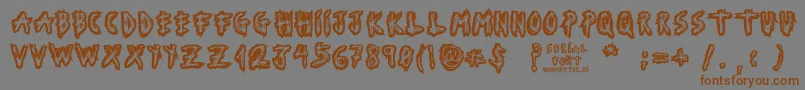 Подробнее о шрифте SerialFont Шрифт SerialFont – коричневые шрифты на сером фоне