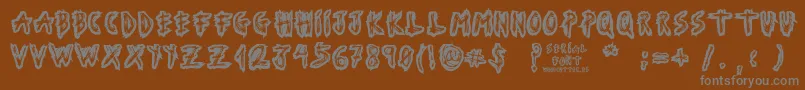 SerialFont Font – Gray Fonts on Brown Background