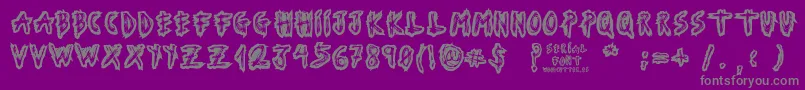 SerialFontフォントについての詳細 フォントSerialFont – 紫の背景に灰色の文字